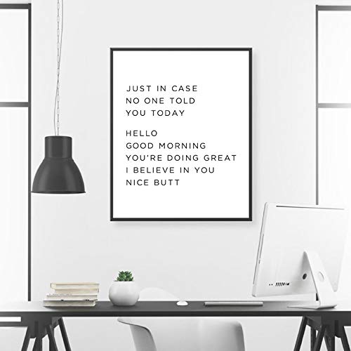 Art mural citation féministe noir et blanc affiche bureau 50x70cm - 2