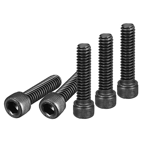 DTGN 1/4-20x1" Socket Head Cap Screws Bolts, 25Pcs 12.9 Grade Alloy Steel, Machine Hex Socket Screw, Hex Drive