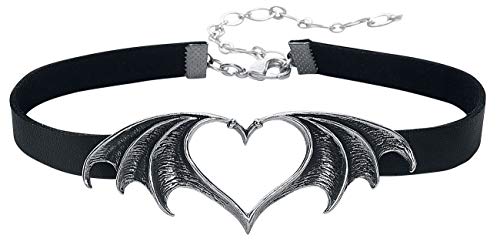 Alchemy Gothic Nocte Amor Frauen Halsband schwarz/Silber, Hartzinn, Gothic, Nu Goth
