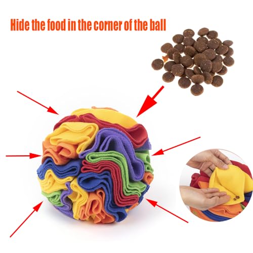 KINGGOO Schnüffelball für Hunde, Intelligenzspielzeug, Interaktives Spielzeug für Langeweile, für Kleine und Mittelgroße Hunde, Langsames Füttern, 20cm