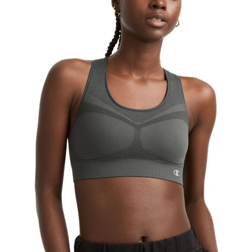 Image of Champion Women's The Infinity Racerback Sports Bra, Moderate Support, Seamless, Moisture-Wicking