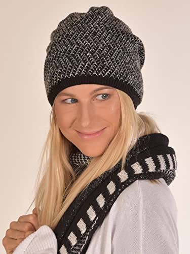 Bonnet d'hiver en tricot thermique à doublure polaire et motif triangle styleBREAKER