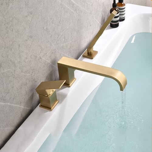 Robinet de baignoire cascade doré pour une ambiance spa à la maison