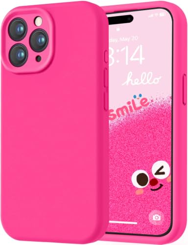 Image of LOVE 3000 Designed for iPhone 15 Pro Max Case, Premium Silicone with [Soft Anti-Scratch Microfiber Lining] Shockproof Protective Phone Case for Men Women Girls 6.7 inch, Hot Pink