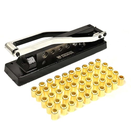 Interstate Pneumatics H8-KIT1 Heavy-Duty Bench Crimper (H8) with Ferrules (50PK) 0.718 Inch ID x 1 Inch & 0.656 Inch ID x 1 Inch by Interstate Pneumatics - Used condition - US$76.97