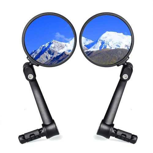Briskmore Bar End Bike Mirrors, High–Definition Convex Glass Lens For E-Bike Handlebars, Scratch Resistant, Safe Rearview 1 Pair Bicycle Mirror(Right And Left Side) Bt-017 #TOP13