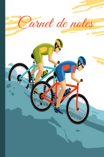 Carnet de notes vélo: Cahier de cyclisme à larges lignes, cahier de papier ligné pour l'école, les étudiants, cadeau pour enfants, garçons, filles, adolescents, cahier de cyclisme, amateur de cyclisme