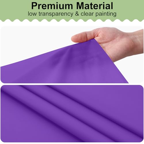Image of misaya 4 Packs Disposable Plastic Table Cloth, 84 inch Round Waterproof Tablecloth, Leakproof & Sturdy Decorative Table Covers for Picnic, Party, Outdoor and Back to School, Purple