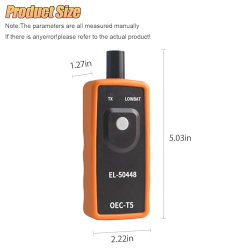 ZIMISI EL-50448 TPMS Relearn Tool, OEC-T5 Tire Pressure Monitor Sensor System Activation and Reset Tool, Programming Training Reset Tools for GM/Buick/Chevy Series Vehicles
