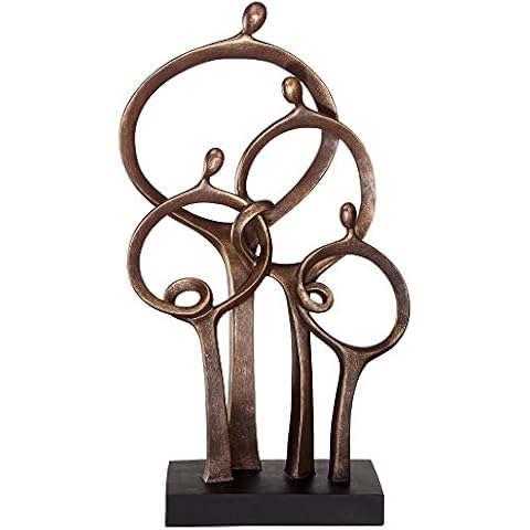 Kensington Hill Abstract Family Modern Rustic Standing Sculpture Tall 19 1/4" High Bronze Brown Cast Resin for Living Room Dining Bathroom Bedroom Office End Table Book-Shelf Mantle Dresser Cover