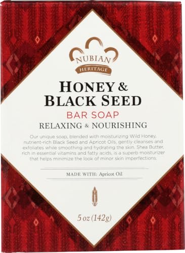 Nubian Soap Honey & Black Seed Soap With Apricot Oil/Honey 5 oz. (Pack of 3) by Nubian