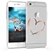 Produktbild kwmobile Apple iPhone 6 Plus / 6S Plus Hülle - Handyhülle für Apple iPhone 6 Plus / 6S Plus - Handy Case in Herz Brush Design Rosegold Transparent