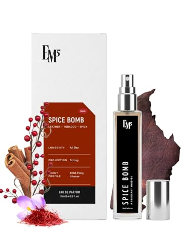 Image of EM5 Spice Bomb Perfume for Men | Warm Spicy Cinnamon Tobacco Fragrance | Eau De Parfum Spray | Luxury Gift for Him | 15 ml