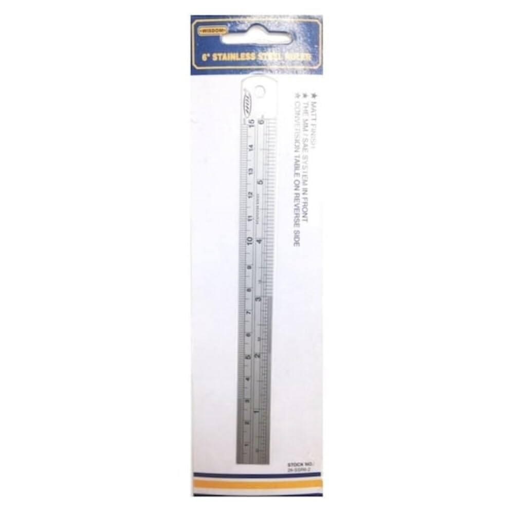 HHIP 7019-0001 linijka ze stali nierdzewnej, rozmiar 6"/15 cm