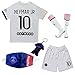 DMDMK Paris Neymar #10 2021/2022 Heim Trikot Shorts und Socken Kinder und Jugend Größe (White, 22 (5-6 Jahre))