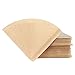Boodtag Lot de 40 Filtre à Café Coniques Papier Pâte de Bois Naturelle Non Blanchis Accessoires Jetables Cafetière Goutte à Goutte (taille grand)