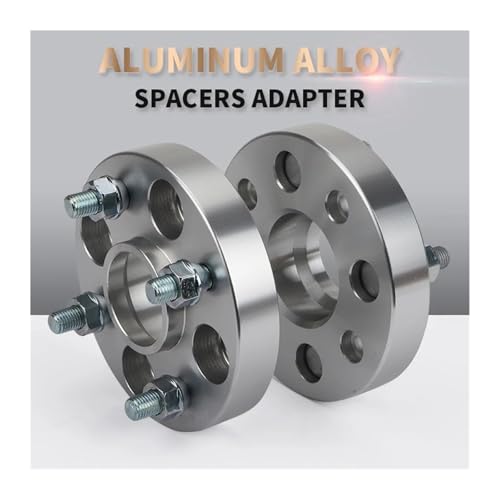 Adaptateurs d'espacement de roue PCD 4x114.3 cales de centrage 60.1mm avec écrous 12x1.5 Silver