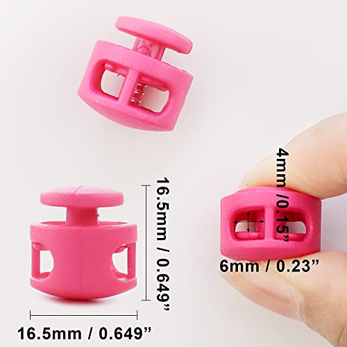 Nodg 50 Pcs Assorted Colors Lanyard String Cord Clips Plastic Round Ball Shape Fastener Slider Toggles Clip Spring Cord Lock End Round Toggle Stoppers For Drawstrings Bags Shoelaces Backpacks #TOP4