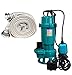 Tauchpumpe 1500W IBO 1,5 kW mit Zerkleinerer + 2" Storz C + 20m Schlauch - Pumpe, Wasserpumpe, SCHMUTZWASSERPUMPE, SCHNEIDWERK, FÄKALIENPUMPE mit Bauschlauch
