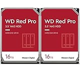 Western Digital WD 2 Pack Red Pro 16TB SATA III 3.5' Internal NAS HDD, 7200 RPM