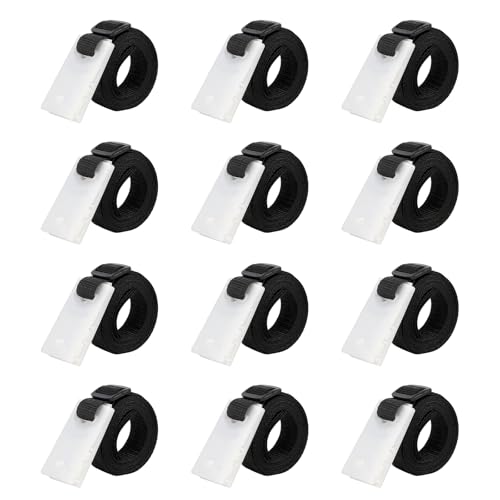 lalago Set de 12 Sangles de Maintien, Fixation pour bâche Solaire de Piscine, Jeu de Roues de Parasol Sangles de Serrage de Couverture de Piscine, Accessoires...