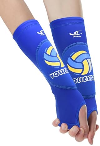 HiRui Volleyball Arm Guards Arm Sleeves, Passing Forearm Sleeves with Protection Pads and Thumb Hole for Kids Youth Women Men HiRui Volleyball Arm Guards Arm Sleeves, Passing Forearm Sleeves with Protection Pads and Thumb Hole for Kids Youth Women Men