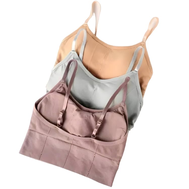 Women’s Cotton Padded Wire-Free Sports Bra Pack of 3, Free Size (28-32) – Comfortable, Breathable, and Versatile Bralettes for Everyday Wear, Yoga, Workouts, Lounge, and Active Lifestyle-image-37