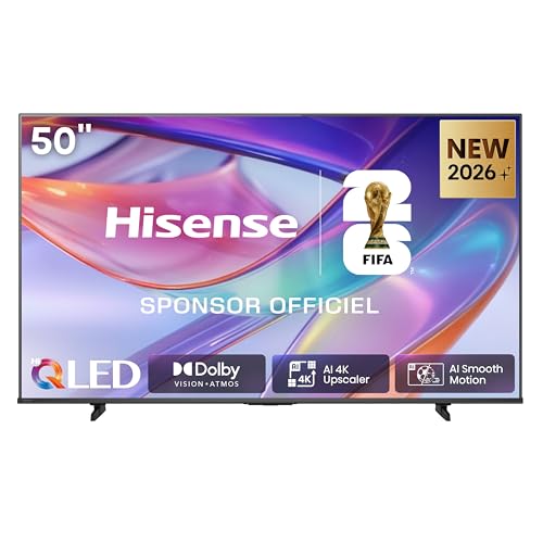 Hisense 50E7DS TV QLED 4K 50" (126 cm) - Série E7DS - Dolby Vision IQ, 120Hz HSR, Game Mode Plus, Alexa