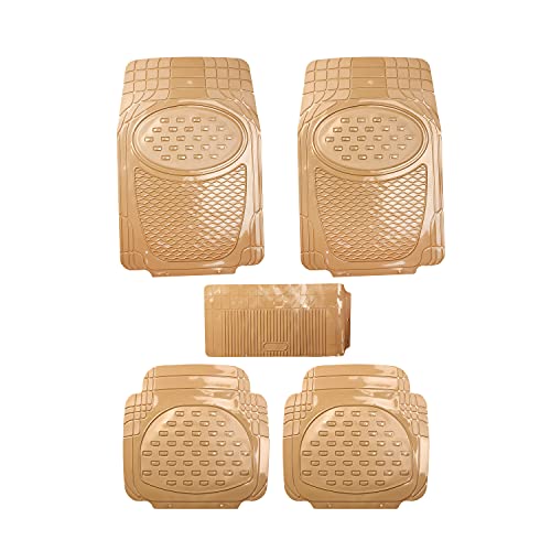 Image of Auto Hub Anty-Skid Rubber Car Floor Mats for Sail UVA,Automotive Floor Mats - Beige-Set of 5