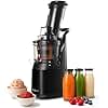 Fridja f1900 Cold Press Juicer, 240W Masticating Slow Juicer with 78mm (3”) BPA-Free Wide Chute, Black Stainless Steel body, Juice, Vegan Nut Milks, Sorbet, Ice Cream, Easy to Clean