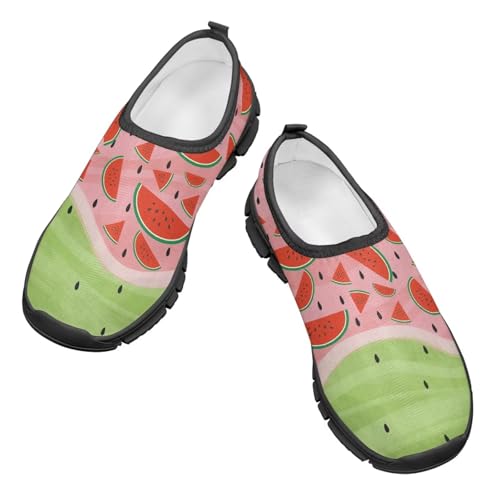 Slip On Walking Kids Sneakers Casual Loafers Non Slip Shoes Low Top Breathable Mesh Hiking Shoes Toddlers Black US 11-15