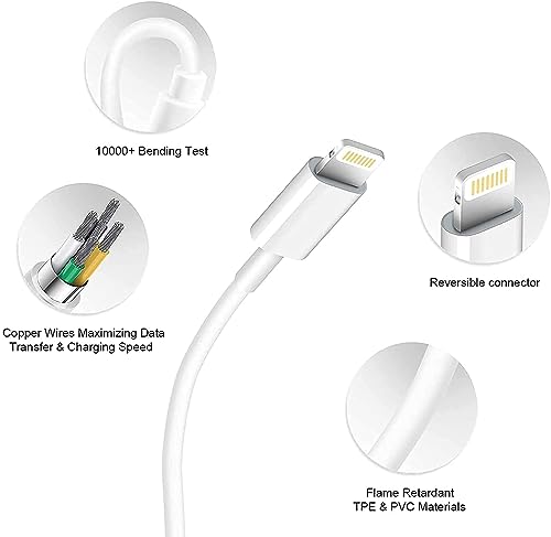 Trimdish JC-20W-AC Apple Iphone Car Charger,[2Pack]Dual Port Usb C+Qc3.0[Apple Mfi Certified]Super Fast Charging Cigarette Lighter Car Iphone Charger Adapter Quick Charging Lightning Cable thumb #5