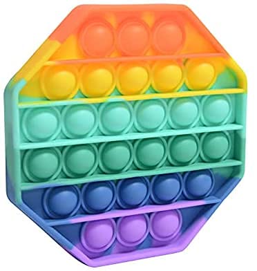 HOKIN Empuje el Juguete sensorial Pop Bubble Fidget, Juguetes para aliviar la ansiedad y el estrés para el Autismo con TDAH, Necesidades Especiales (hexágono) para niños y Adultos Cover