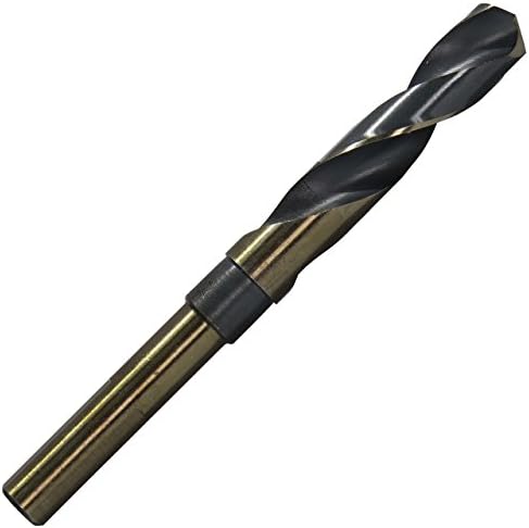 Drill America - KFDRSD35/64 35/64" Reduced Shank High Speed Steel Black & Gold KFD Drill Bit with 1/2" Shank, KFD Series