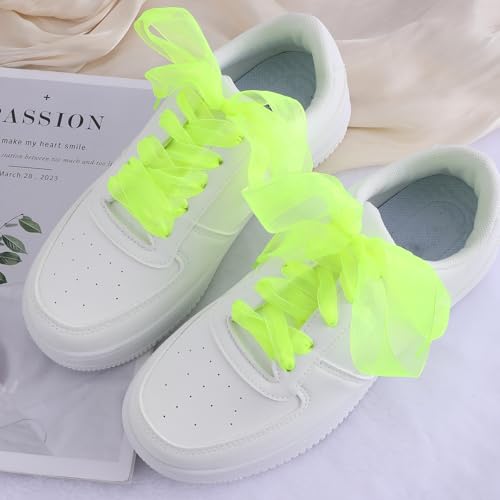 10 Pairs Shoe Laces, Soft Silk Satin Shoelaces Snow Yarn Fashion Ribbon Shoestrings Colorful Shoe Ties (10 Colors)4