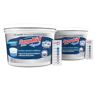DampRid Hi-Capacity Fragrance Free Absorber Bucket, 2 lb. 15.5 oz. with Detection Strip, 2 Pack