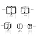 YIXI-SBest 50 Pcs Assorted Multi-Purpose Metal Roller Buckles Belts Hardware Pin Buckle for Bags Leather Belt Strap Hand DIY Accessories, 1/2 Inch, 5/8 Inch, 3/4 Inch, 1 Inch, 1-1/4 (Gun black)