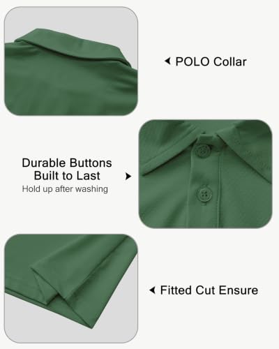 Image of MIVEI Kids' Performance School Uniform Polo Shirt Breathable UPF50+ | Youth Boys Girls Short Sleeve Golf Collared Shirts Grid Dry Fit Wrinkle Free Stretch Lightweight Cool Athletic Button Dress