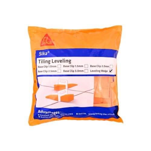 Image of SIKA - Tile levellers - SikaTile Leveller Wedges - Ensures Proper Levelling During Tile Installation - Floors and Walls - Easy to use - Yellow