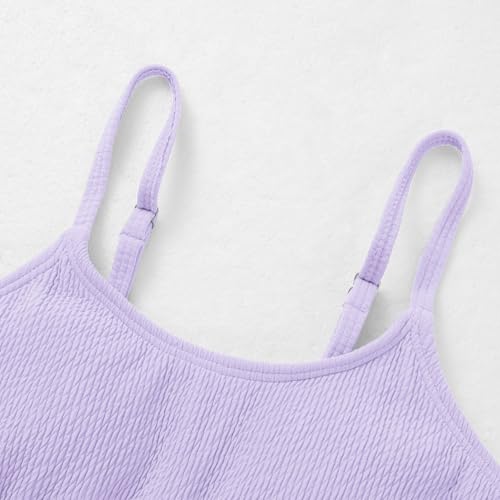 Image of Weixinbuy Girls Swimsuit Color Block Bathing Suit Adjustable Strap Two Pieces Bikini Swimsuits Beach Swimwear for Girls 9-16Y
