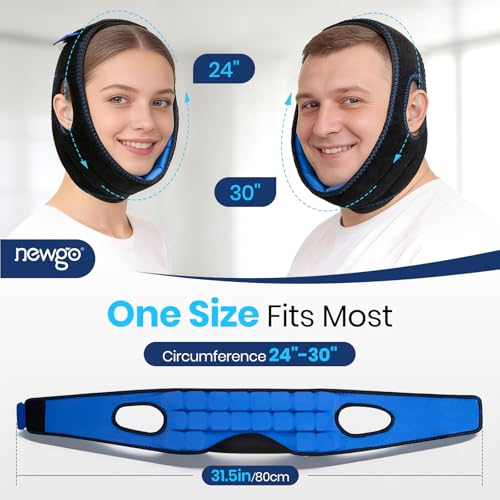 Image of NEWGO Wisdom Teeth Pain Relief Ice Pack for Face Oral Surgery Recovery, Long Lasting Cold Face Wrap with Face Contoured Design for TMJ Relief, Tooth Extraction, Jaw Discomfort