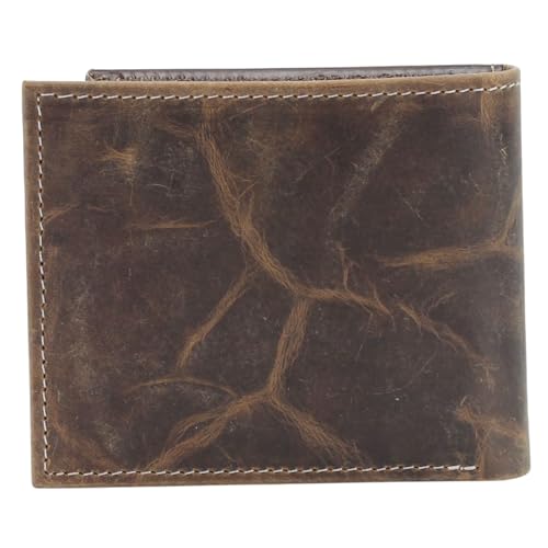 American Bison Tooled Side Bifold Wallet with Conchos–Oil Pull Up Classic Western Craftsmanship & RFID Protection (Buffalo Nikle, Brown)3