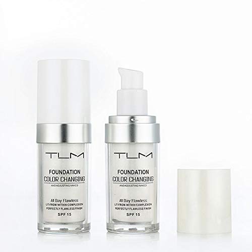 Nvyue 001 Tlm Colour Changing Foundation,Tlm Foundation,Flawless Colour Changing Warm Skin Tone Foundation Makeup,Base Nude Face Moisturizing Liquid Cover Concealer thumb #2