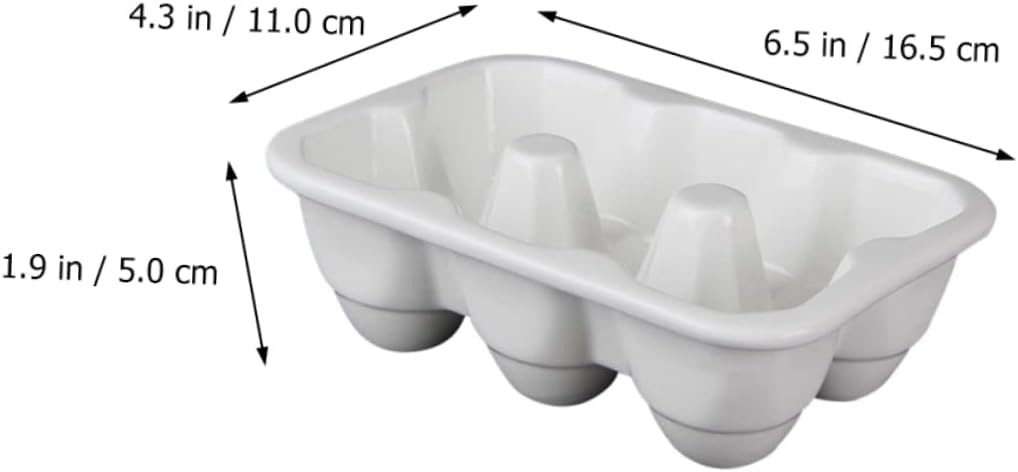 6grids Egg Display Holder Deviled Egg Tray Storage Holder for Refrigerator Porcelain
