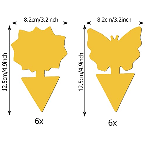 12-pack-Sticky-Fruit-Fly-and-Fungus-Gnat-Trap-Yellow-Sticky-Fly-Traps-Insect-Killer-for-Houseplant-indoor-and-outdoor-plants