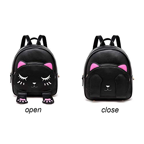 Diomo Toddler Backpack For Girls Cartoon Kids Backpack Purse, Cute Cat Small Kawaii Preschool Backpack (Black) #TOP1