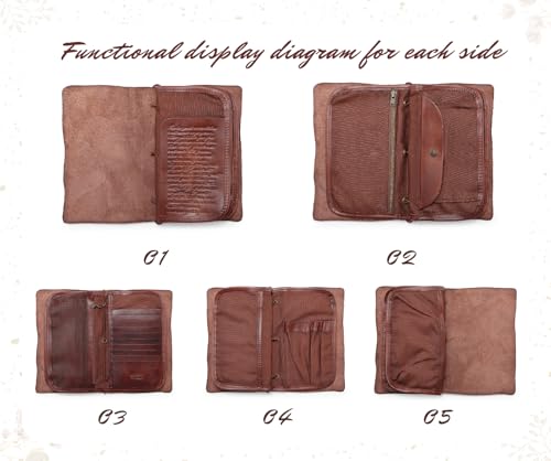 Image of OLD TREND Genuine Leather Nomad Organizer Travel Wallet | Women's Wallet Clutch Passport Holder
