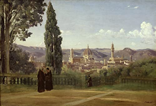 Impression sur toile Florence par Corot - Une œuvre d'art authentique pour votre mur 60x90