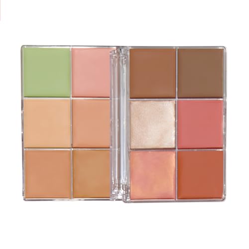 Image of Revolution Everything Base Face Icon Complexion Palette, Multi-Use, Light | Cream Contour, Concealer, Corrector, Highlighter & Blush Kit, Vegan & Cruelty-Free