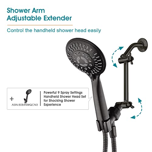 Ducha de mano con 9 funciones y brazo extensor de 5 pulg. miniatura 4